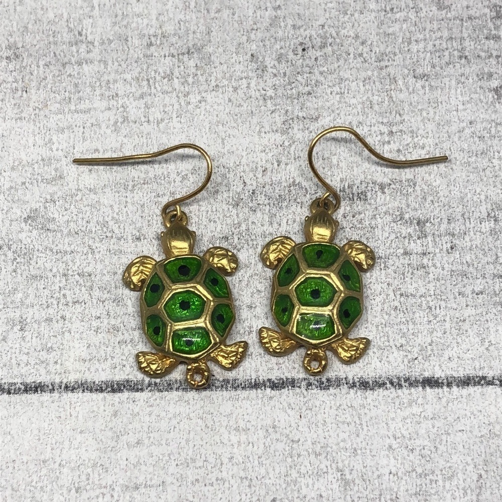 Chico's turtle fun dressy-casual earrings boho beach coastal summer vacation.